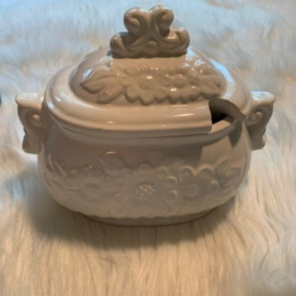Vtg Jay Import Co Fine Ceramic Gravy Tureen White - Picture 2 of 10